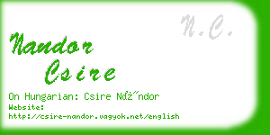 nandor csire business card